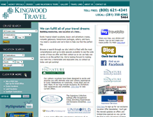 Tablet Screenshot of kingwoodtravel.net